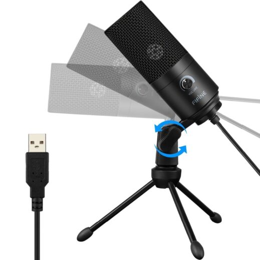 Metal USB Microphone with Tripod - Image 6