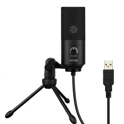 Metal USB Microphone with Tripod - Image 4